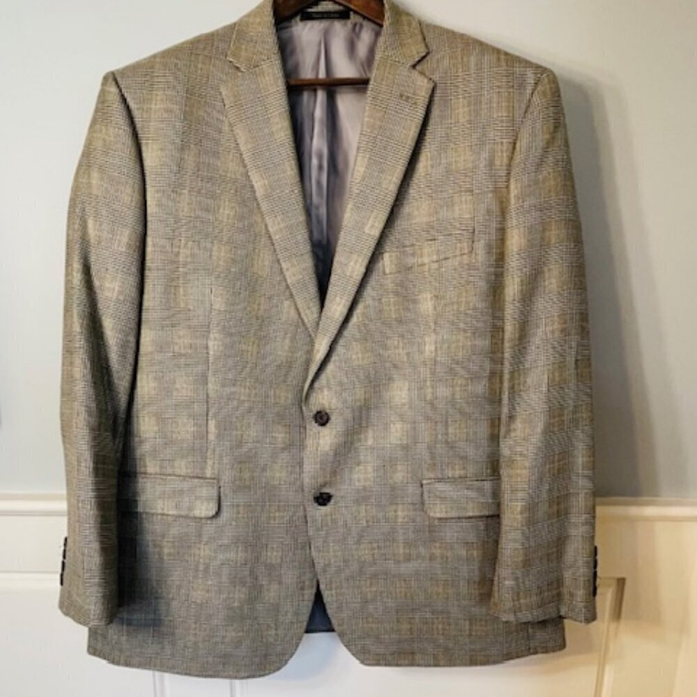 Lauren Ralph Lauren Silk & Wool Glen Plaid Casual Blazer Suit Jacket 48 R - Picture 5 of 5